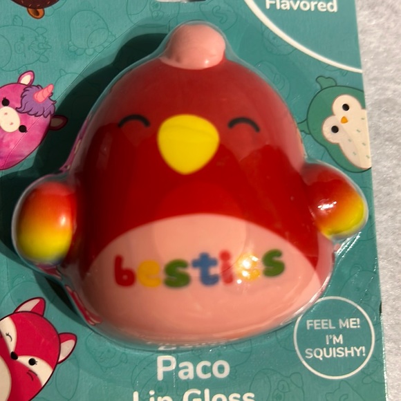 BRAND NEW SEALED SQUISHMALLOWS Paco Lip Gloss RASPBERRY FLAVOR LIP GLOSS Besties - Picture 3 of 6
